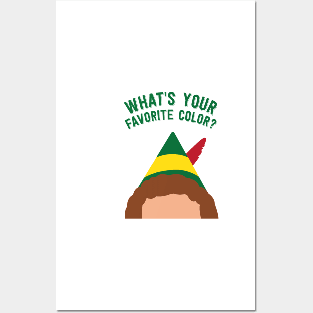 Buddy the Elf Inspired Quote What's your favorite color? Wall Art by Lavenderbuttons